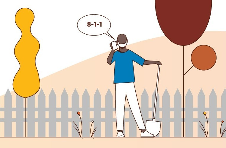 safe digging illustration